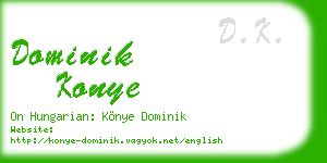 dominik konye business card